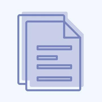 Icon Articles. suitable for Programming symbol. two tone style. simple design Stock Illustration