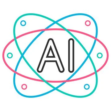 Icon artificial intelligence innovation future, AI machine learning neural Stock Illustration