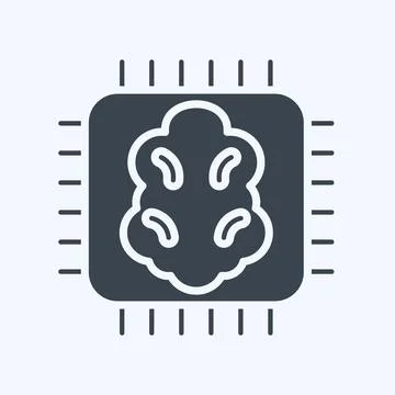 Icon Artificial Intelligence. related to Machine Learning symbol. glyph sty.. 스톡 일러스트