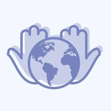 Icon Artificial Noosphere. suitable for education symbol. two tone style. sim Stockillustratie