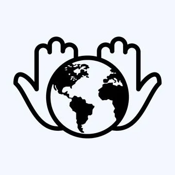 Icon Artificial Noosphere. suitable for education symbol. line style. simple  イラスト素材