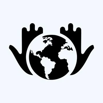 Icon Artificial Noosphere. suitable for education symbol. glyph style. simple Stockillustratie