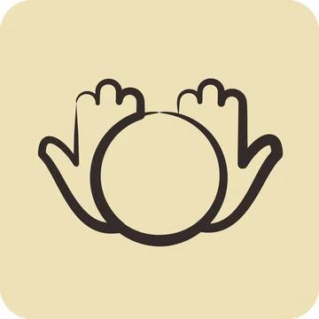 Icon Artificial Noosphere. suitable for education symbol. hand drawn style... イラスト素材