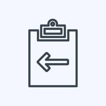 Icon Assignment Return 1. suitable for Infographics symbol. line style. simpl Stock Illustration