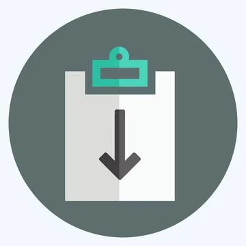 Icon Assignment Return II. suitable for Infographics symbol. flat style. simp Stock Illustration