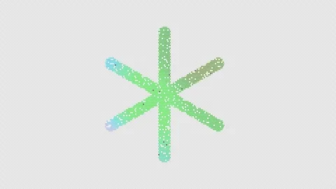 Icon asterisk is made up of LED square shapes that shimmer and flicker. There Stock Footage 290922179