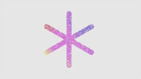 Icon asterisk is made up of LED square shapes that shimmer and flicker. There Stock Footage 290927254