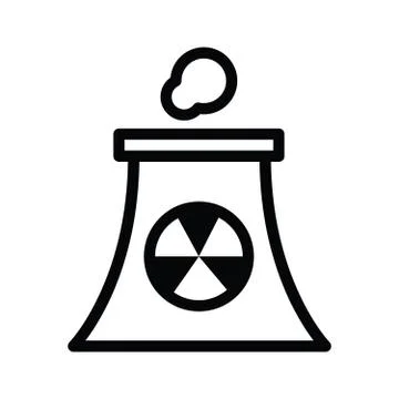 Icon atomic power station Stock Illustration
