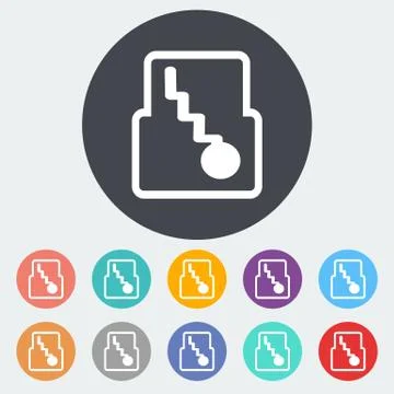 Icon automatic gear. Stock Illustration