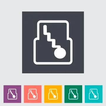 Icon automatic gear. Stock Illustration