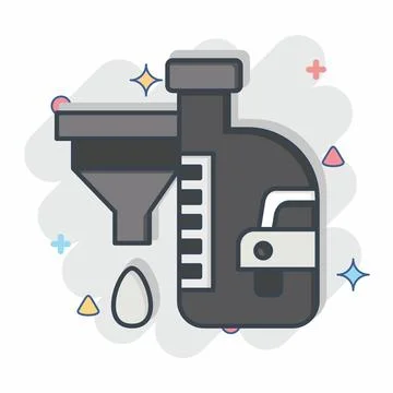 Icon Automatic Transmission Fluid. related to Car Maintenance symbol. comic.. Stock Illustration