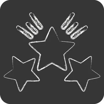 Icon Award Star 2. related to Stars symbol. chalk Style. simple design edit.. Stock Illustration