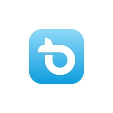 Icon B logo vector Stock Illustration