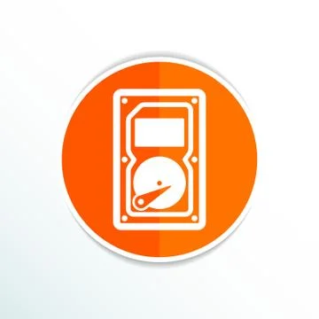 Icon backup network file harddisk hdd record Stock Illustration