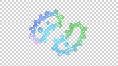 Icon bacteria is made up of LED square shapes. There are bright diodes and there Stock Illustration