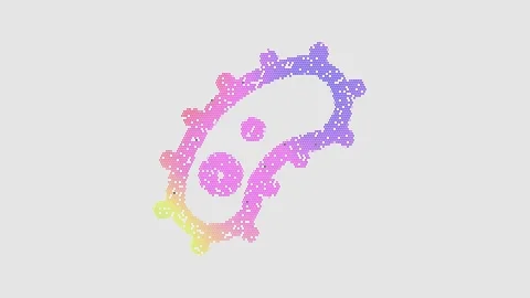 Icon bacterium is made up of LED square shapes that shimmer and flicker. There Stock-Footage 296214745