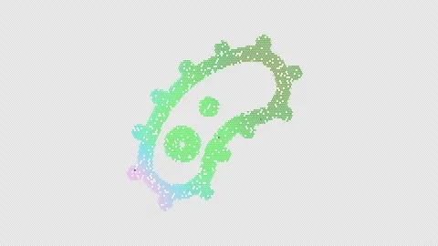 Icon bacterium is made up of LED square shapes that shimmer and flicker. There Stock Footage 296215555