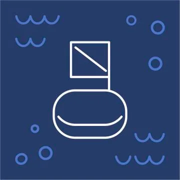 Icon bag scuba diving equipment Stock Illustration