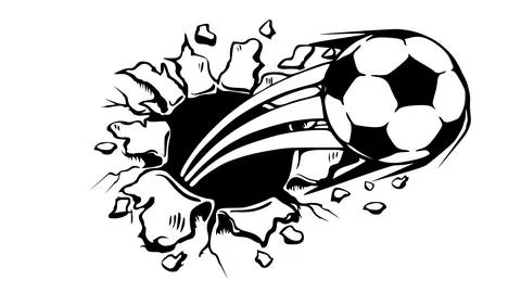 Icon ball goal vector Illustrazione stock