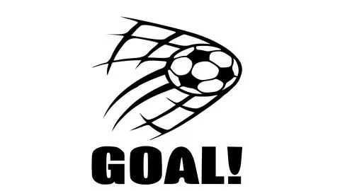 Icon ball goal vector Illustrazione stock