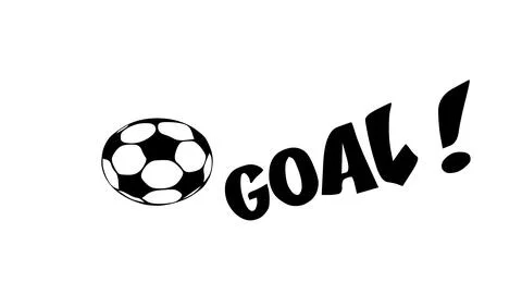 Icon ball goal vector Illustrazione stock