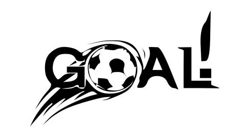 Icon ball goal vector Illustrazione stock