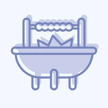 Icon Barbeque. related to Eid Al Adha symbol. Two Tone Style. simple design.. Stock Illustration
