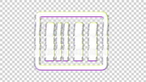 Icon barcode is distorted. Glitch. Noise, chromatic aberration, geometric Stock Illustration