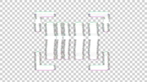 Icon barcode read is distorted. Glitch. Noise, chromatic aberration, geometric Stock Illustration