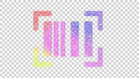 Icon barcode read is made up of LED square shapes. There are bright diodes and 스톡 일러스트