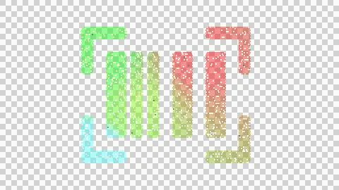 Icon barcode read is made up of LED square shapes. There are bright diodes and 스톡 일러스트