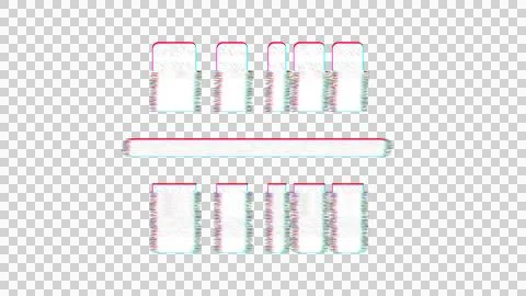 Icon barcode scan is distorted. Glitch. Noise, chromatic aberration, geometric Stock Illustration