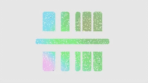 Icon barcode scan is made up of LED square shapes that shimmer and flicker. Stock Footage 296474609