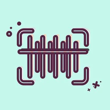 Icon Barcode Scan. related to Contactless symbol. MBE Style. simple design .. Illustrazione stock