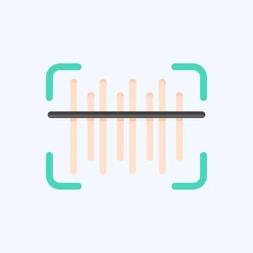 Icon Barcode Scan. related to Contactless symbol. Flat Style. simple design.. イラスト素材