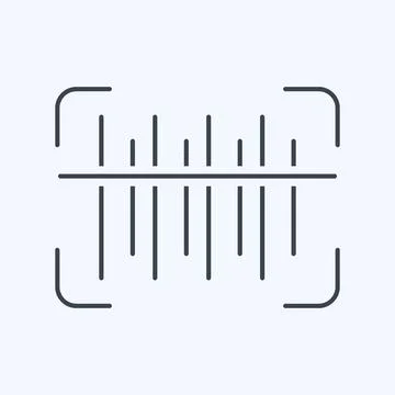 Icon Barcode Scan. related to Contactless symbol. glyph style. simple desig.. Illustrazione stock