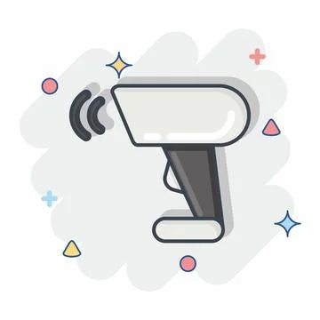 Icon Barcode Scanner. related to Black Friday symbol. shopping. simple illu.. Stock Illustration
