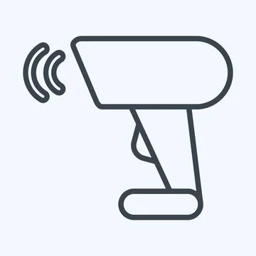 Icon Barcode Scanner. related to Black Friday symbol. shopping. simple illu.. Stock Illustration