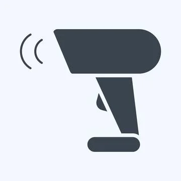 Icon Barcode Scanner. related to Black Friday symbol. shopping. simple illu.. Illustrazione stock