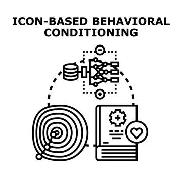 Icon based behavioral conditioning behavior technology Stock Illustration