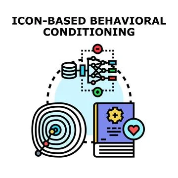 Icon based behavioral conditioning behavior technology Stock Illustration
