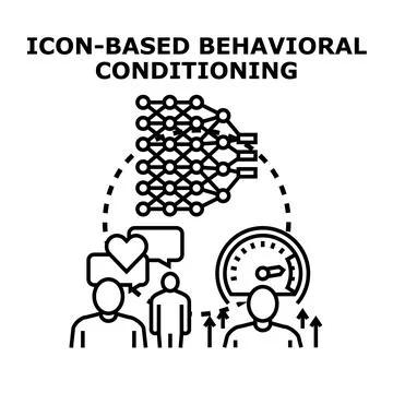 Icon based behavioral conditioning training users Stock Illustration