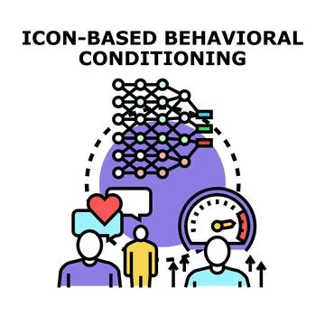 Icon based behavioral conditioning training users Stock Illustration