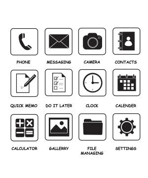 Icon Basic Button Stock Illustration