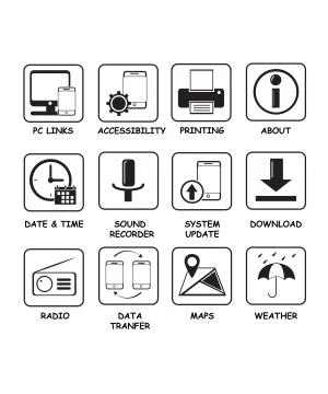 Icon Basic Button Stock Illustration