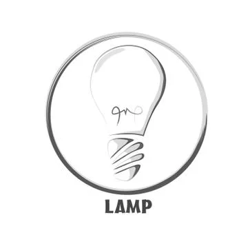 Icon Basic Button Lamp 2Tone Stock Illustration