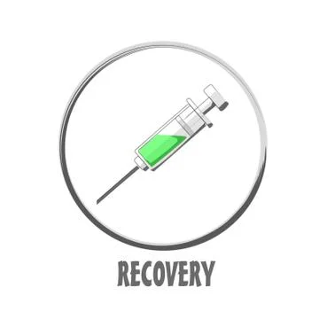 Icon Basic button syringe recovery design Stock Illustration