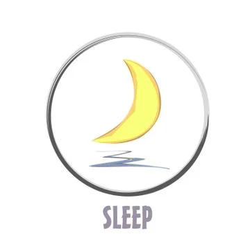 Icon basic sleep under the moon shard design Stock Illustration