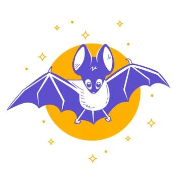 Icon of the batn night Stock Illustration