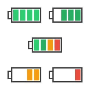 Icon battery charge level Stock Illustration